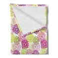 thumbnail image 2 of Floral Soft Flannel Fleece Throw Blanket, Romance Elements Natural Scene Floral Vintage Abstract Colorful Design, Cozy Plush for Indoor and Outdoor Use, 50" x 70", Magenta Violet Green, by Ambesonne, 2 of 5