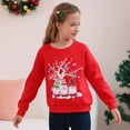thumbnail image 5 of Aideaone Girls Boys Christmas Sweatshirts Unisex Funny Xmas Print Pullover Inner Fleece Long Sleeve Top Shirt 5-12 Years, 5 of 9