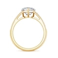 thumbnail image 3 of Rosec Jewels Moissanite Heart Shaped Engagement Ring with Side Stones - 2 Carat - 8 mm - D-VS1 Quality Certified, 14K Yellow Gold, US 8.50, 3 of 9
