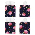 thumbnail image 2 of Fotbe Cartoon Donut Planets Porta Pañuelos Decorativo de Cuero, Caja Cuadrada Moderna para Pañuelos Faciales, Organizador y Dispensador 5x5x5'', 2 of 7