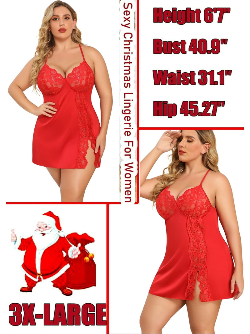 Avidlove Plus Size Lingerie for Women Lace Floral Halter Sleepwear Red 4X-large - Walmart.com Avidlove Plus Size Lingerie for Women Lace Floral Halter Sleepwear Red 4X-large - Walmart.com