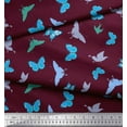 thumbnail image 2 of Soimoi Purple Rayon Fabric Butterflies Butterfly Fabric Prints By Yard 42 Inch Wide, 2 of 3