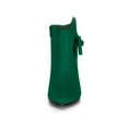 thumbnail image 6 of BLISSFUL STEP Women's Flower Point Toe Size Zipper Stiletto Heel Ankle Boots Emerald Green 10, 6 of 7