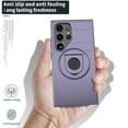 thumbnail image 3 of ELEHOLD for Samsung Galaxy S24 Ultra Magnetic Case,Rugged Hard PC Protective Case with Rotation Ring Holder Kickstand Compatible with Mag Safe Shockproof Cover for Samsung S24 Ultra,Purple, 3 of 6