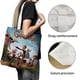 thumbnail image 3 of Giants of La Mancha Bolso de tela con estampado de lienzo para mujer, bolsa de compras reutilizable y estética, con cremallera interior, regalo para mujer,40*45cm., 3 of 6