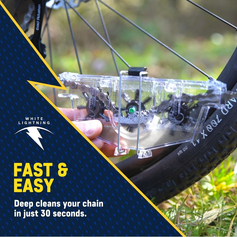 White Lightning Fast & Easy Bicycle Chain Cleaner Kit photo 2