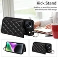 thumbnail image 3 of iPhone 14 Case ,Card Slots Leather Wrist Strap Phone Cover for iPhone 14, 3 of 5