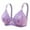 Purple, variant on 2 Pack Bras for Women No Underwire Deep V Neck Lace Push Up Embroidered Underwear,Red,M