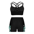 thumbnail image 2 of Alvivi Girls Swimsuit Two Piece Tankini Bathing Suits Crop Top with Boyshort Set Black 12, 2 of 7