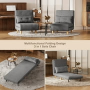3 in 1 Convertible Sofa Bed, Aiho sleeper Chair Bed with Adjustable Backrest, Perfect for Living Room, Bedroom, Small space, Dark Gray