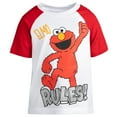 thumbnail image 5 of Sesame Street Elmo Toddler Boys T-Shirt and French Terry Shorts Outfit Set Infant to Toddler, 5 of 5