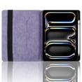 thumbnail image 2 of Case for iPad Air 13 inch M4/M3/M2(2026/2025/2024), Purple Leather Folio Stand with Pencil Holder & Card Slot, Auto Wake/Sleep, 2 of 7