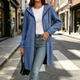 thumbnail image 3 of cocolona Womens Zip Up Hoodies Long Sleeve Solid Color Tunic Fall Jackets Coat Casual Oversized Hooded Sweatshirts with Pockets, 3 of 8