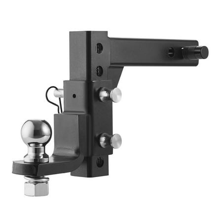 2" Trailer Hitch Ball Mount 7500lbs 9" Drop Rise, Heavy Duty Steel Towing Hitch Receiver Adapter, Compatible with RVs Trucks Boats - Black