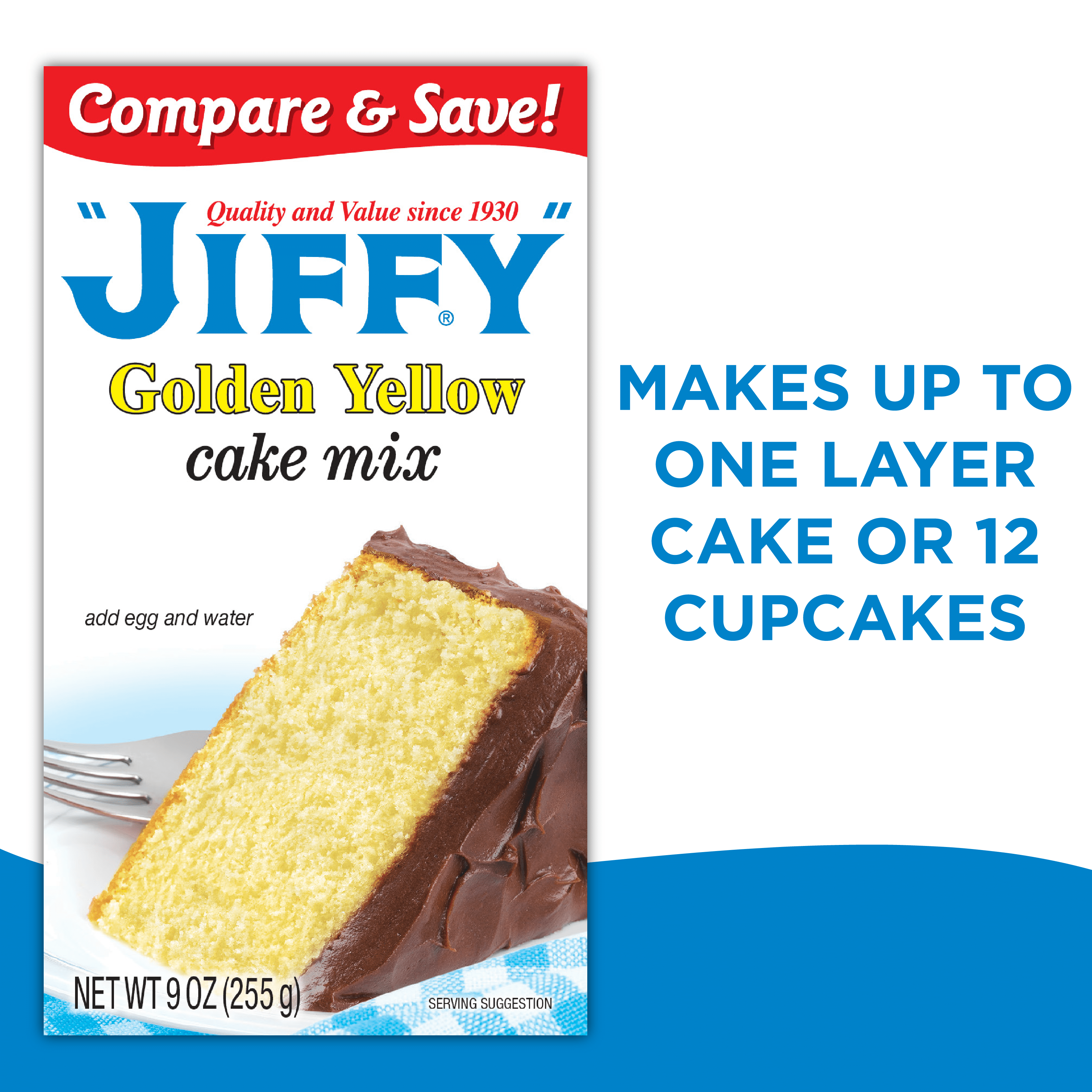 "JIFFY" Golden Yellow Cake Mix, 9 oz Box