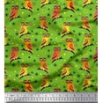 thumbnail image 1 of Soimoi Green Rayon Fabric Circle & Owl Cartoon Print Fabric by Yard 42 Inch Wide, 1 of 3