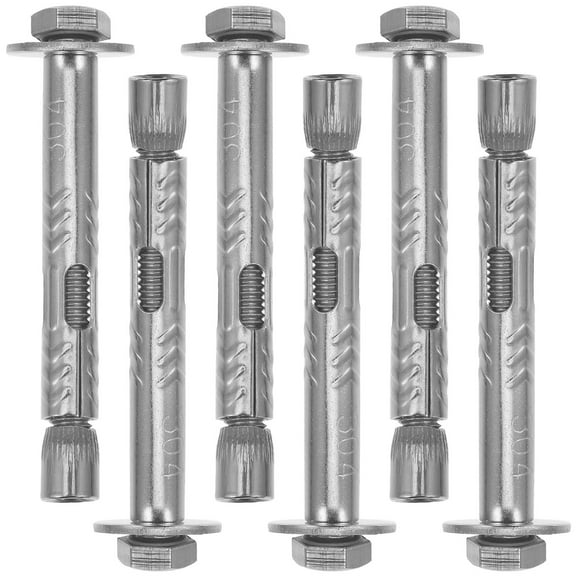 FOMIYES 6pcs Expansion Screw Anchors Heavy Duty Expansion Screw Anchors External Nut Anchors(M6x60)