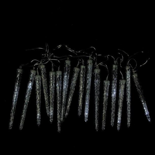 Northlight Dripping Transparent Icicle Snowfall Lights Set of 16
