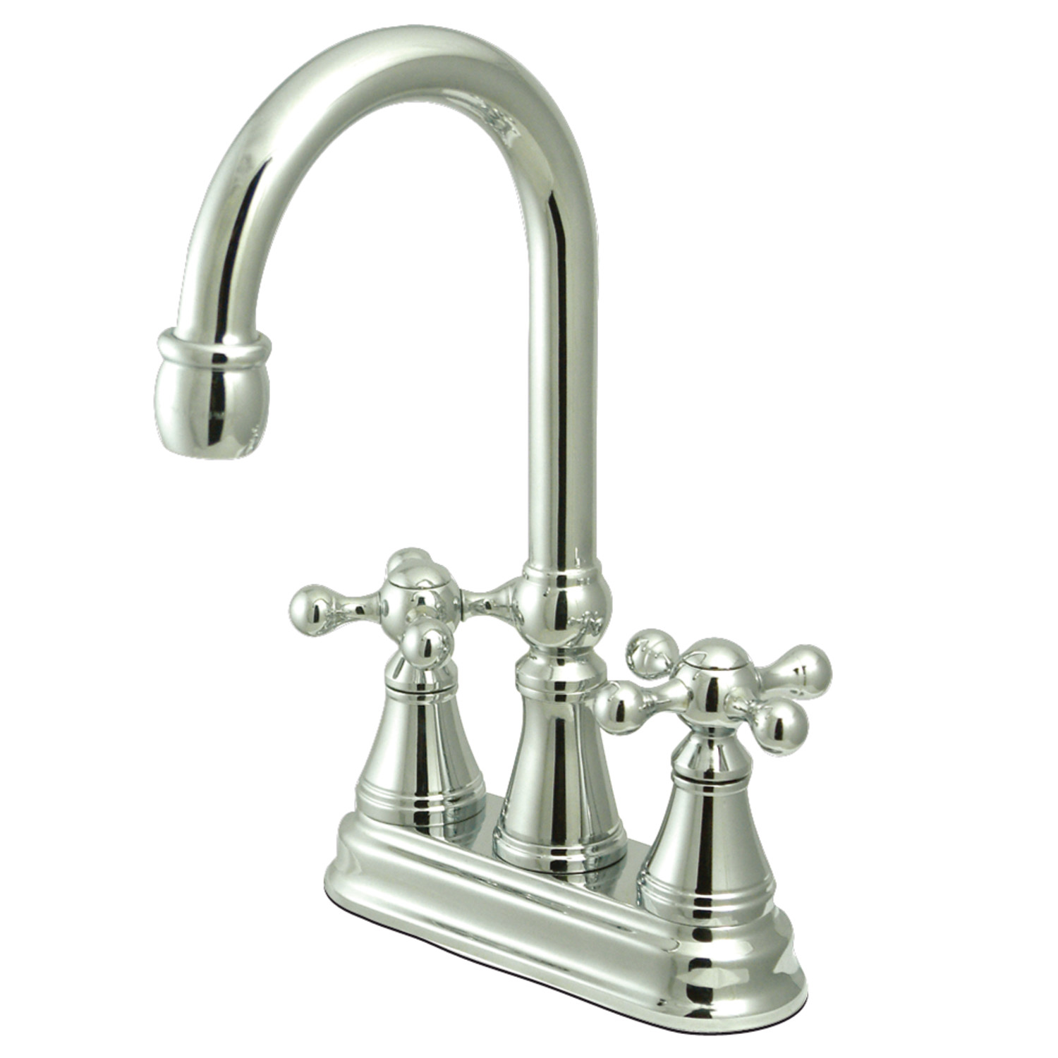 Kingston Brass Governor Two Handle 4" Centerset Standard Mount Lavatory Faucet with Brass Pop-up