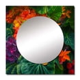 thumbnail image 2 of Designart "Vibrant Joy Blooming Exotic Blossoms I" Flowers Square Mirror Wall Decor Traditional - Large Yellow Square Bathroom Mirror - Square Printed Wall Mirror Art, 2 of 5