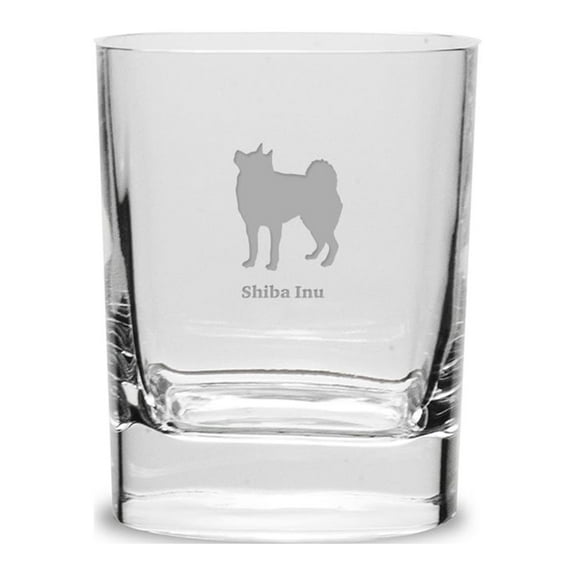 ShibaInu Luigi Bormioli 11.75 oz Square Round Double Old Fashion Glass