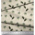 thumbnail image 3 of Soimoi polyester Crepe Fabric Curve Diamond,Leaves & Floral Artistic Printed Fabric 1 Yard 52 Inch Wide, 3 of 3