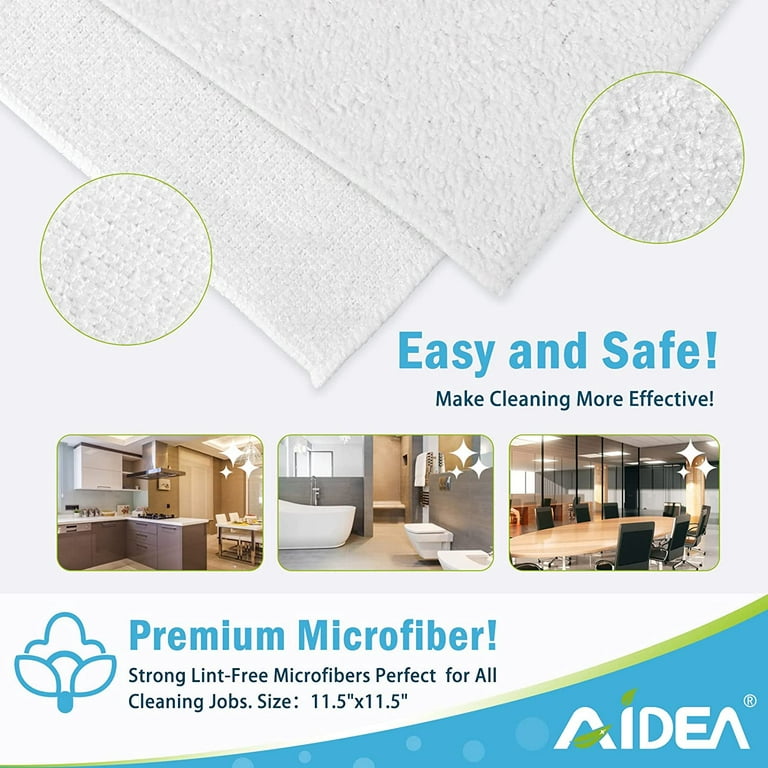  AIDEA Microfiber Cleaning Cloths-50 Pack, Premium All