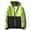 Fluorescent Yellow/Black, variant on Men's Windbreaker Jacket With Hooded Lightweight Packable Jacket Navy Blue/Black Size L