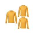 thumbnail image 2 of Moggemol Girls 3 Packs Long Sleeve T-Shirt Thermal Base Layer Tops Basic Stretch Tees Fleece Undershirt Yellow 140, 2 of 7