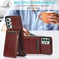 thumbnail image 6 of Allytech Galaxy A73 5G 6.7" Case, Samsung A73 5G Case 2022, PU Leather Cards Slots Folding Kickstand Flip Cover Drop Protective Anti-shock Wallet Case Cover for Samsung Galaxy A73 5G - Brown, 6 of 6