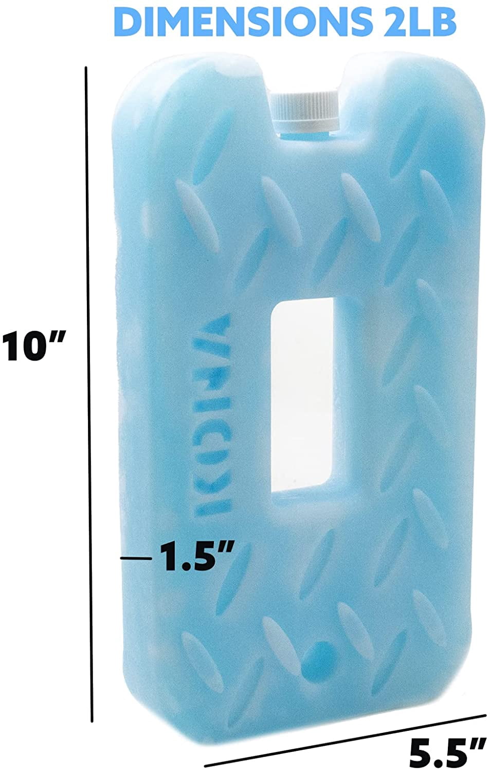 Kona BBQ Blue Ice 2 lb 10 in x 5.5 in Ice Packs (2 Pack)