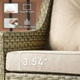 thumbnail image 4 of XIZZI Outdoor Patio Furniture Set PE Wicker Rattan 3 Seat Sofa Conversation Set with Chair and Ottoman,Beige, 4 of 7