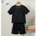 thumbnail image 3 of WOYY Boys Active Outfits Solid Casual Short Sleeve T Shirt Shorts Tracksuit, Sizes 18-24M, 3 of 4