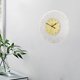 thumbnail image 1 of Reloj de Pared de Caligrafía Islámica de Acrílico Reloj Religioso Silencioso con Pilas de Musulmán para Dormitorio, Cocina, Decoración de Oro plateado Macarena Reloj de pared, 1 of 8