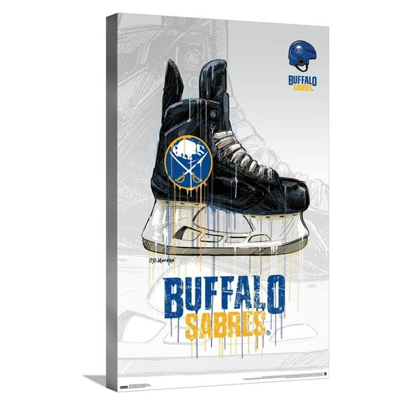 NHL Buffalo Sabres - Drip Skate 21 Canvas Wall Poster, 14.725" x 22.375"