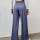 thumbnail image 4 of Pantalones casuales plisados, pantalones plisados de cintura alta y pierna ancha, pantalones casuales de cintura elástica, logra más, 4 of 6