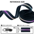 Goyunwell 5 Rainbow Zipper Tape, 10yds with 20pcs Black Zipper Pulls