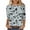 Gray#halloween tops for women, variant on Halloween Womens Tshirt 3/4 Length Sleeve Crew Neck Tunic Top Plus Size Pumpkin Witch Ghost Graphic T-Shirts 2026 Black,XXXL