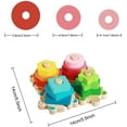 thumbnail image 5 of Stacking Toys for Toddlers 1-3 Montessori Shape Sorter Baby Toys 12-18 Months Wooden Block Educational Puzzle Toys for Kids Girls Boys 1 2 3 4 Year Old Preschool Learning Gifts, 5 of 6