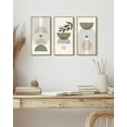 thumbnail image 7 of SHENIFY Boho Botanical Wall Art Green Leaf Artwork Sage Decor Artwork Kitchen Dining Room 8x16in3pcs Natural Framed, 7 of 7