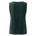 thumbnail image 2 of Más Tamaño Camisetas Sin Mangas Para Las Mujeres Chaleco de patrón Vintage para mujer, chaleco informal holgado con cuello redondo para vacaciones, camiseta ajustada clásica con cuello (Green, S), 2 of 5