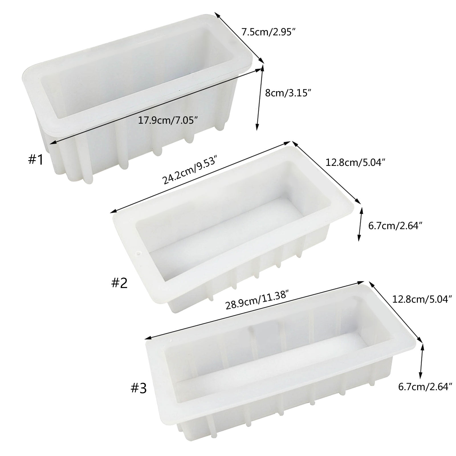 Rectangular Soap Mold Handmade Bread Toast Loaf Mould DIY Craft Cake Chocolate Candle Mold Home Decor Baking Accessories