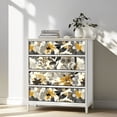 thumbnail image 3 of Peel and Stick Wallpaper Contact Paper Botanical Floral Yellow Black Grey Leaves Flowers Self Adhesive and Removable 17.7in x 118in, 3 of 8