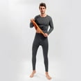 thumbnail image 4 of Htwon Thermal Underwear for Mens Set Long John Underwear Long Sleeve Base Layer Set (Black, XL), 4 of 20