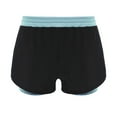 thumbnail image 3 of Runhomal Kids Girls Lightweight Double-Layer Quick-dry Workout Shorts Football Training Sports Shorts Bottoms Light Blue 10, 3 of 6