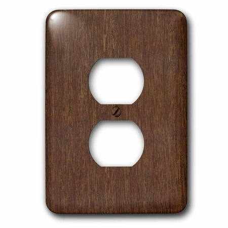 - 3dRose Dark Bamboo Wood - 2 Plug Outlet Cover (lsp_41591_6)