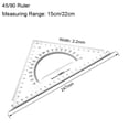 thumbnail image 3 of Triangle Ruler Square Set 30/60, 45/90 Degrees 22cm Triangle Rafter Angle Ruler 2 Pack, 3 of 5