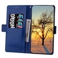 thumbnail image 5 of Allytech Galaxy S21 FE Protective Case, Embossed Flower Premium PU Leather Drop Protection Folio Flip Stand Wrist Land Magnetic Wallet Cover Case for Samsung Galaxy S21 FE 5G 6.4" Phone, Darkblue, 5 of 9
