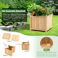 thumbnail image 6 of Gymax Garden Wooden Planter Box Folding Raised  Outdoor Plant Container w/ Drainage Hole, 6 of 10
