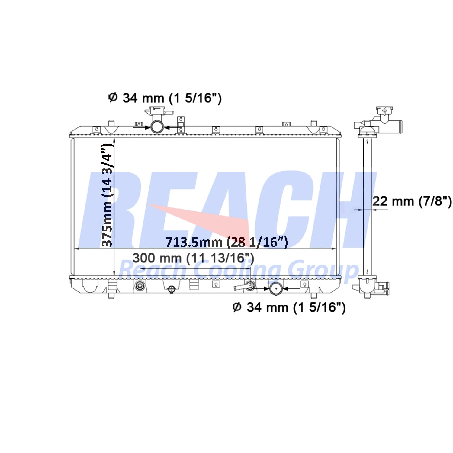 REACH Radiator 41-2980 for 09-07 Suzuki SX4